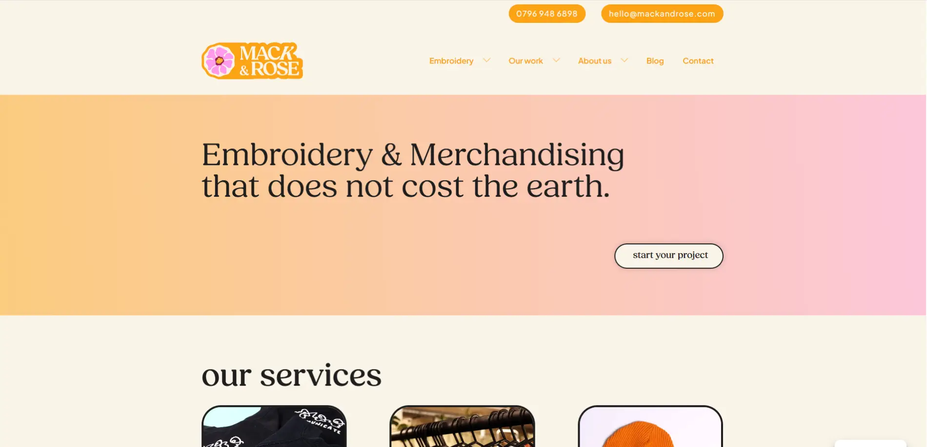 Homepage screenshot mackandrose.com